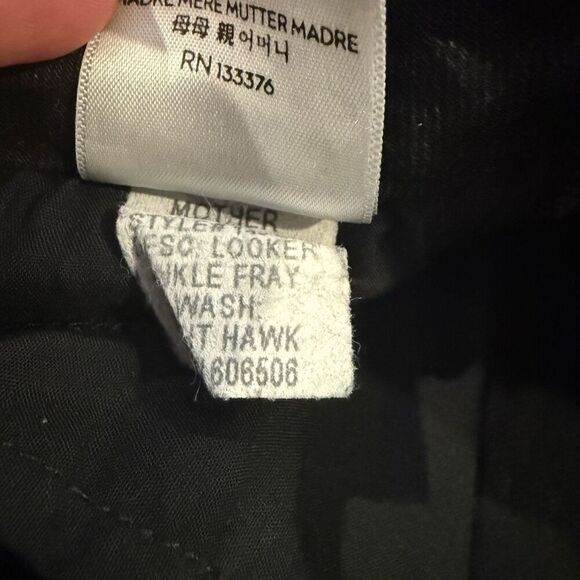 Mother The Looker Ankle Fray Skinny Jeans in Night Hawk Size 25 - Picture 7 of 7